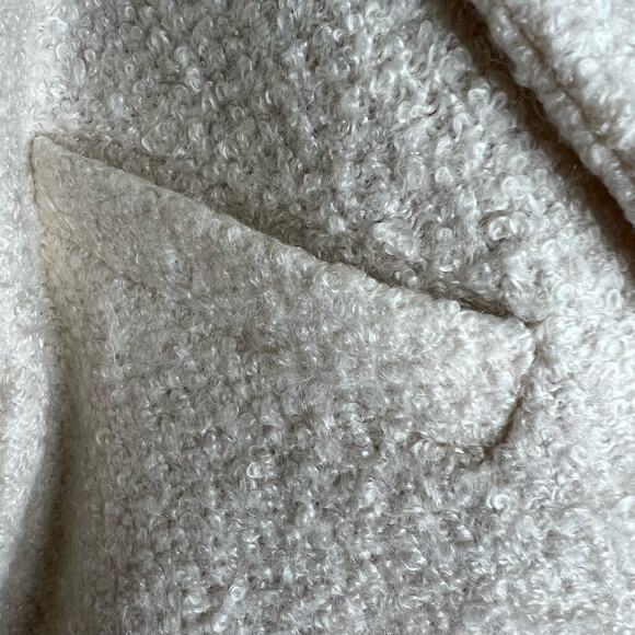 Elodie Wool Blend Teddy Jacket Medium Womens Sherpa Shawl Collar Button Winter - Picture 6 of 9